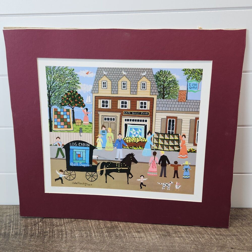 Cate Mandigo Cape Quilt Club 785/1000 Limited Edition Print Signed 1986 No Frame - Picture 1 of 8